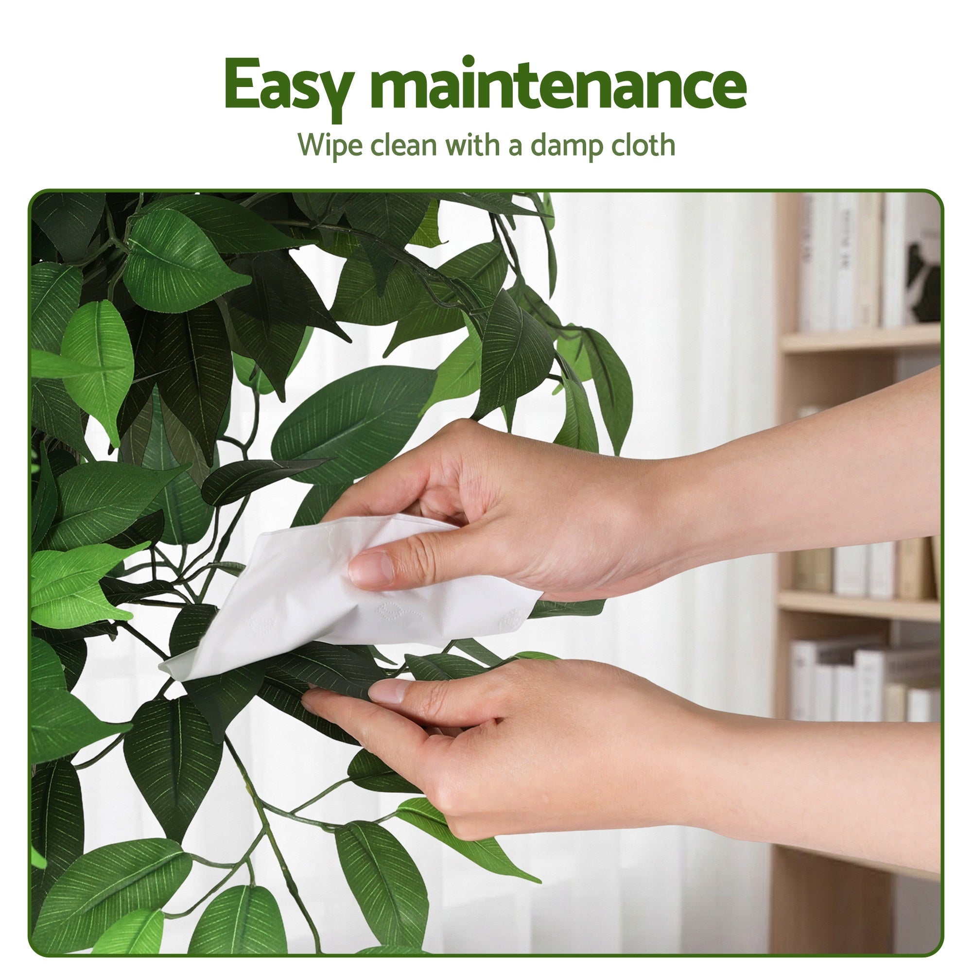 Artiss 180cm Artificial Ficus Tree Faux Trees Indoor Decor Artificial Plants Lifelike Plant 1.8M