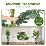 Artificial Trees: Artiss 140cm Artificial Monstera Tree Faux Trees Indoor Decor Artificial Plants Lifelike Plant 1.4M