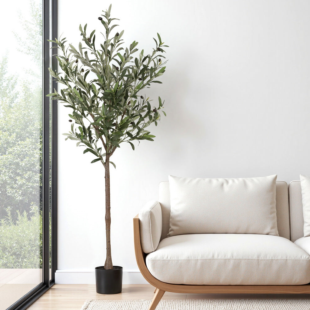 Artificial Trees: Artiss 155cm Artificial Olive Tree Faux Trees Indoor Decor Artificial Plants Lifelike Plant