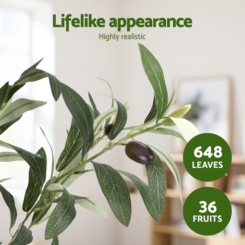 Artificial Trees: Artiss 155cm Artificial Olive Tree Faux Trees Indoor Decor Artificial Plants Lifelike Plant