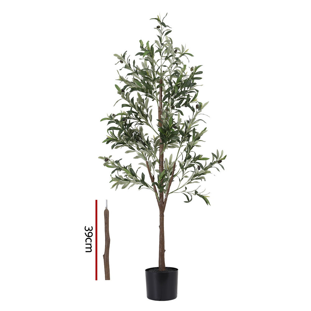 Artificial Trees: Artiss 180cm Artificial Olive Tree Faux Trees Indoor Decor Artificial Plants Lifelike Plant 1.8M