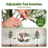 Artificial Trees: Artiss 180cm Artificial Olive Tree Faux Trees Indoor Decor Artificial Plants Lifelike Plant 1.8M