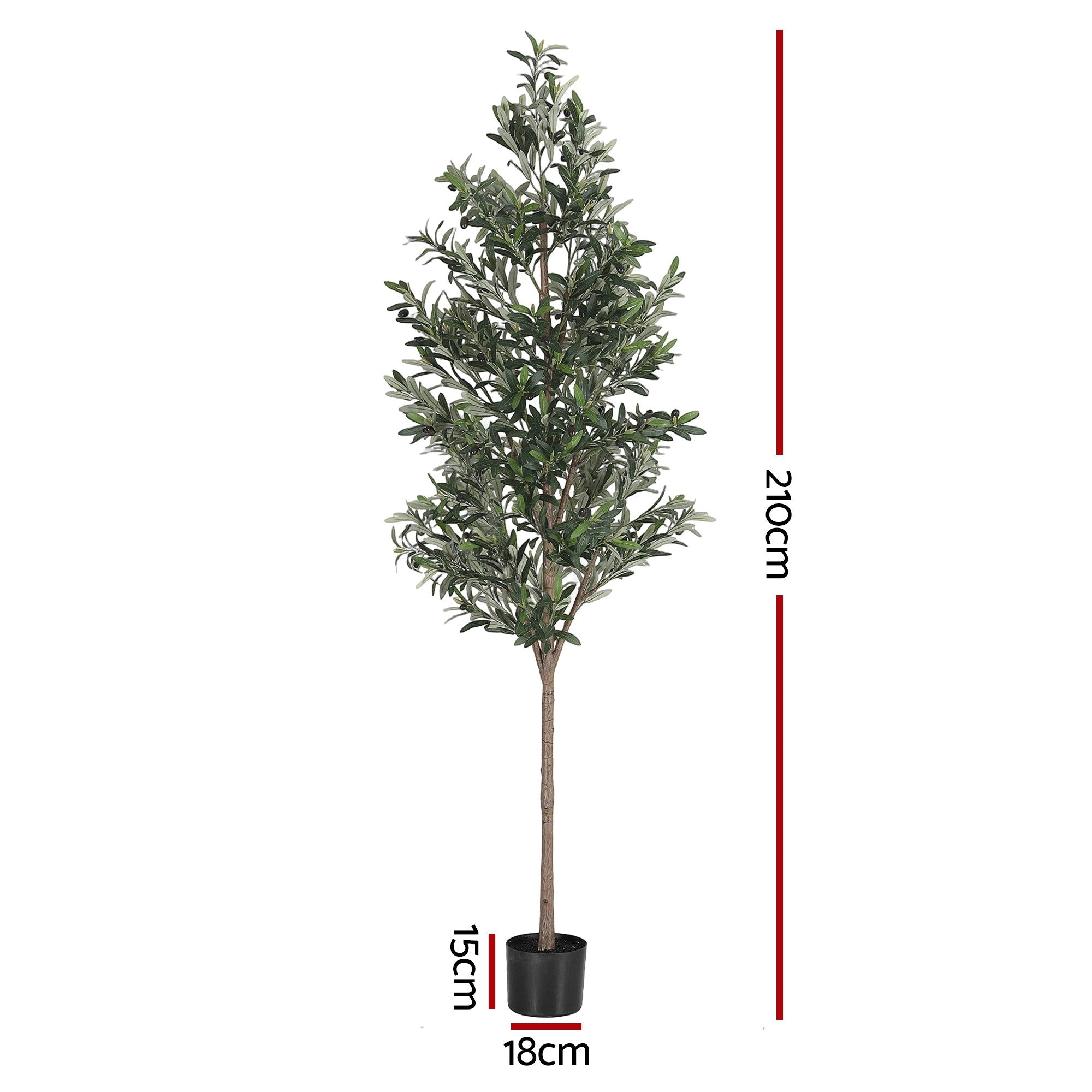 Artiss 210cm Artificial Olive Tree Faux Trees Indoor Decor Artificial Plants Lifelike Plant 2.1M