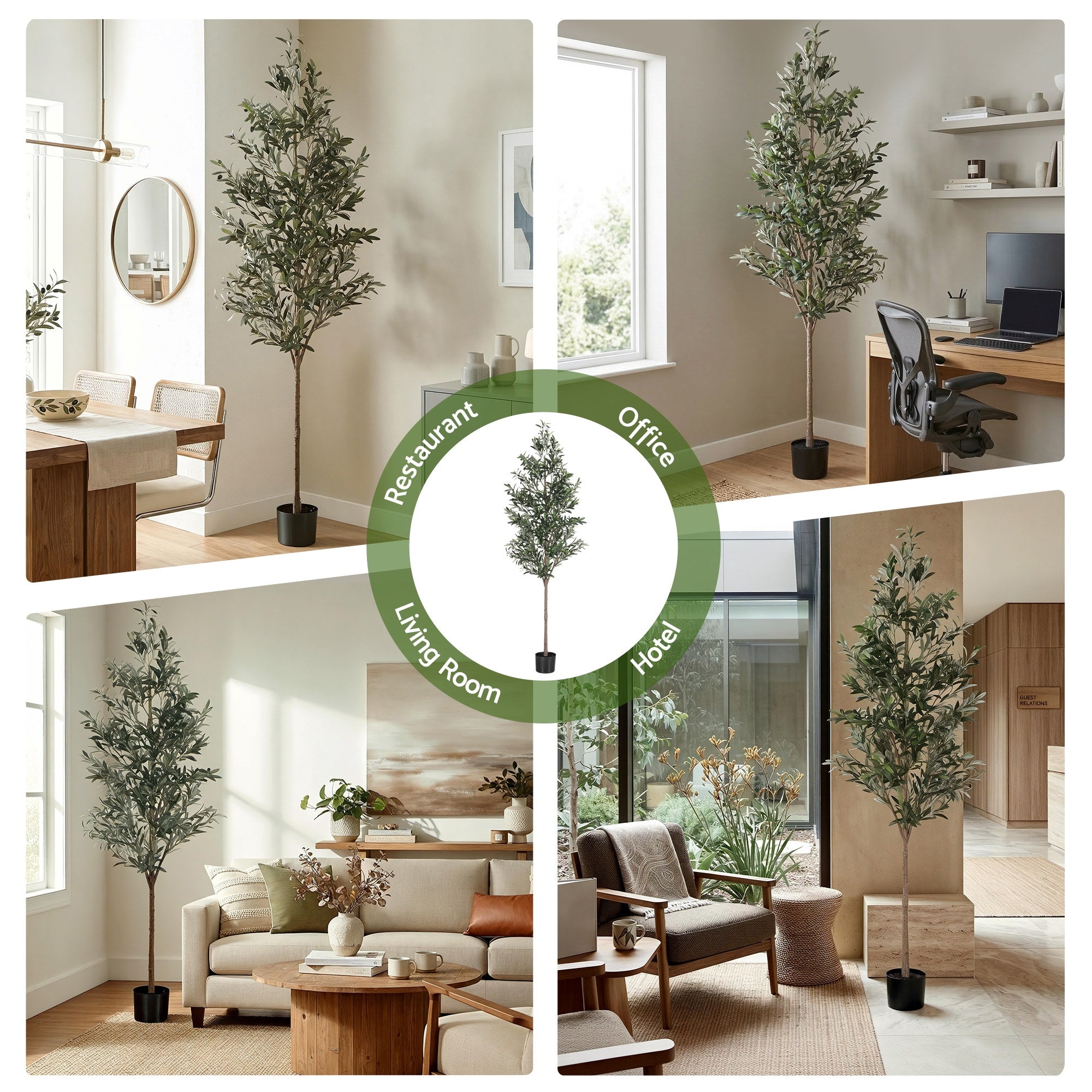 Artiss 210cm Artificial Olive Tree Faux Trees Indoor Decor Artificial Plants Lifelike Plant 2.1M