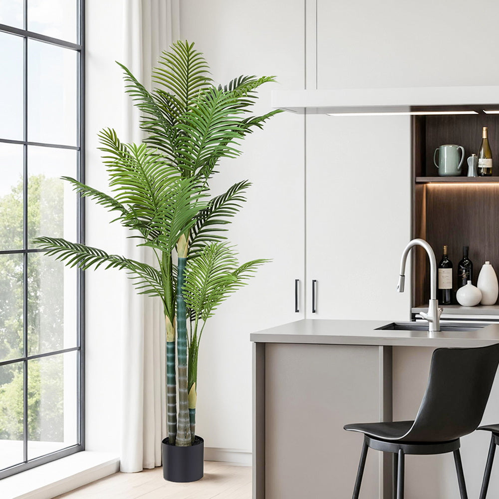 Artificial Trees: Artiss 180cm Artificial Palm Tree Faux Trees Indoor Decor Artificial Plants Lifelike Plant 1.8M