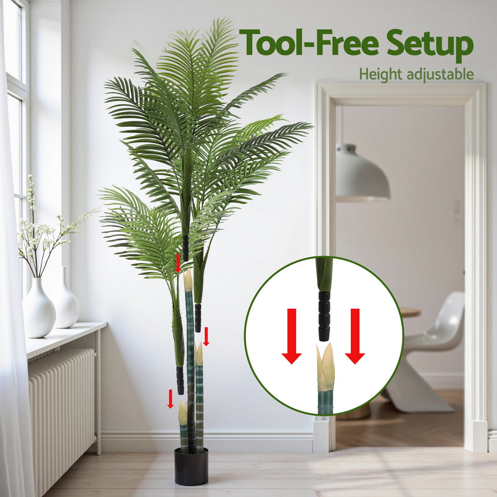 Artificial Trees: Artiss 180cm Artificial Palm Tree Faux Trees Indoor Decor Artificial Plants Lifelike Plant 1.8M