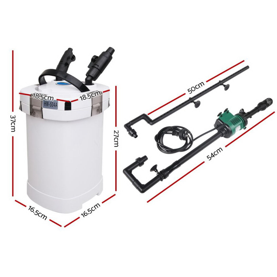 Aquarium Filters & Pumps: Giantz Aquarium Filter Fish Tank External Canister Water Pump 1250L/H