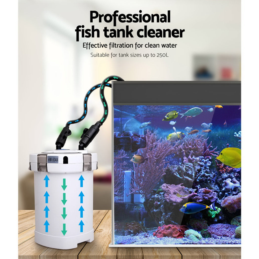 Aquarium Filters & Pumps: Giantz Aquarium Filter Fish Tank External Canister Water Pump 1250L/H