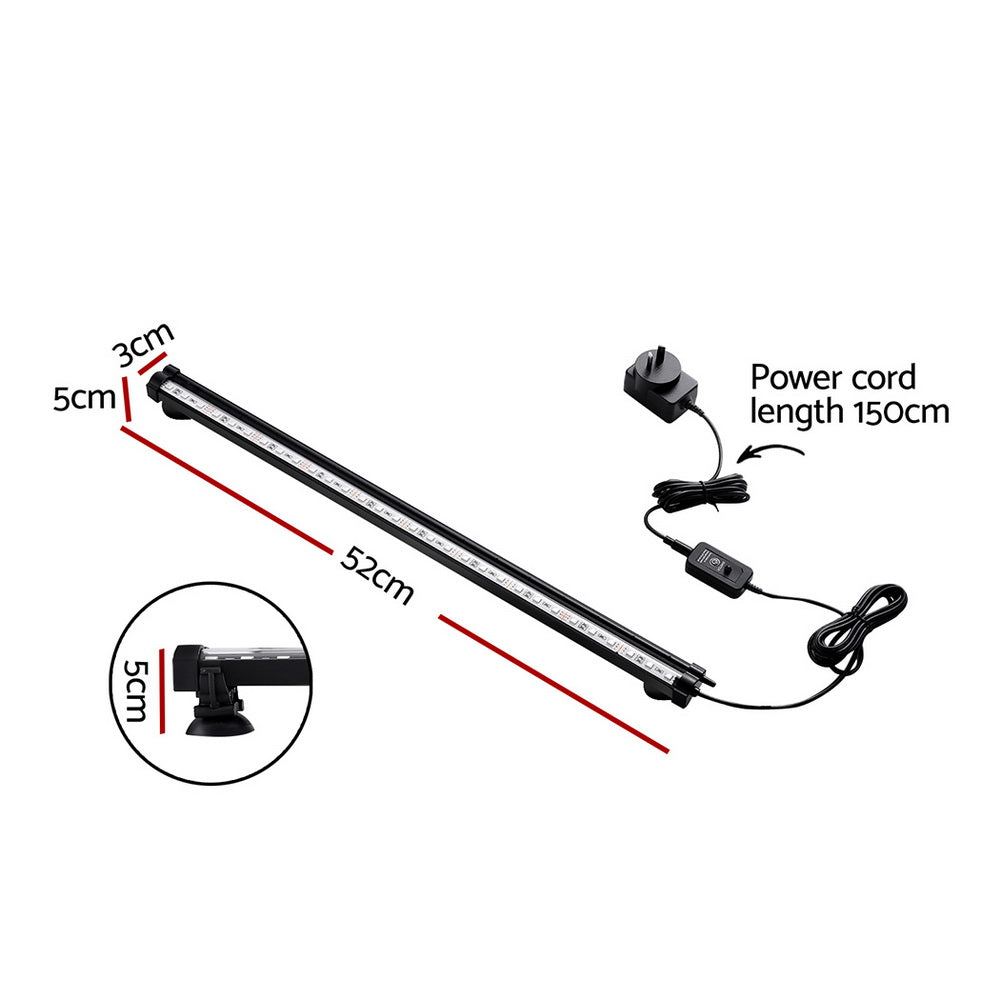 Fountain & Ponds Accessories: i.Pet Aquarium Light Submersible 52CM Air Bubble LED Light