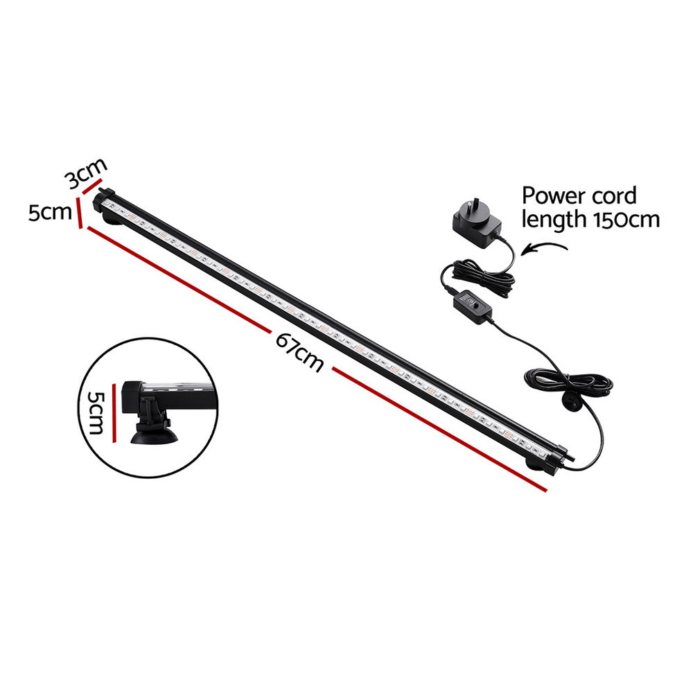Fountain & Ponds Accessories: i.Pet Aquarium Light Submersible 67CM Air Bubble LED Light