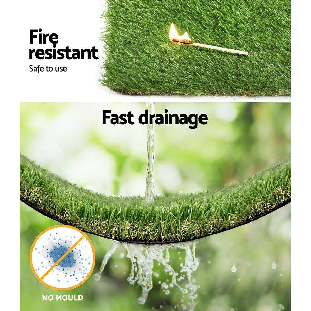 Artificial Grass: Prime Turf Artificial Grass 30mm 2mx5m Synthetic Fake Lawn Turf Plastic Plant 4-coloured