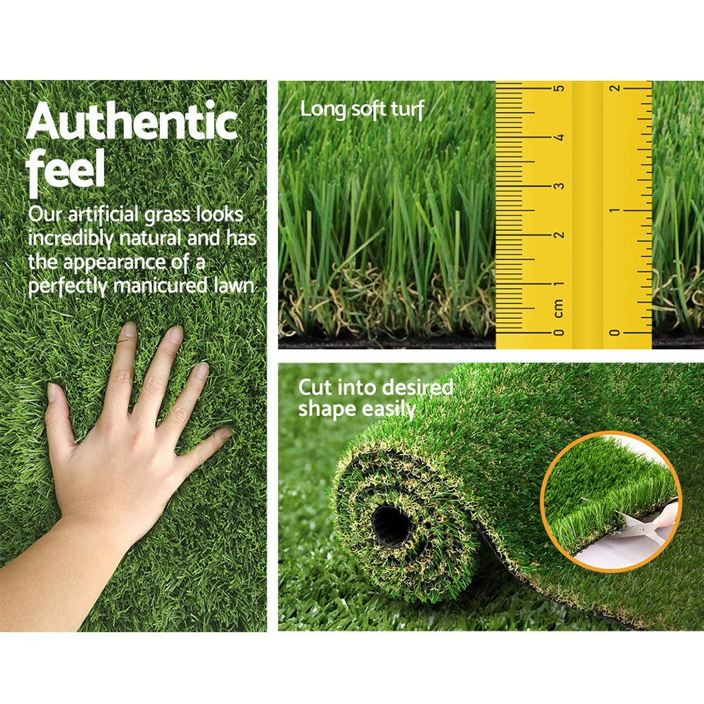 Artificial Grass: Prime Turf Artificial Grass 30mm 2mx5m Synthetic Fake Lawn Turf Plastic Plant 4-coloured