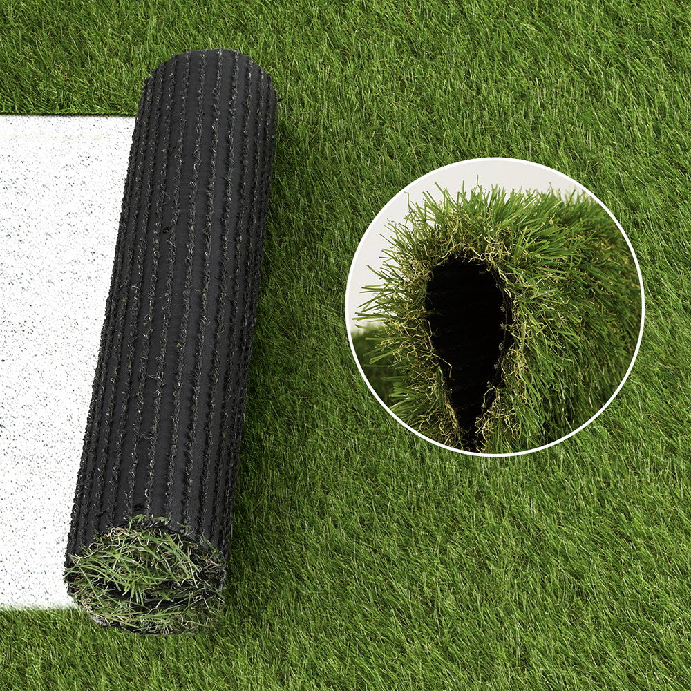 Artificial Grass: Prime Turf Artificial Grass 35mm 1mx10m Synthetic Fake Lawn Turf Plastic Plant 4-coloured