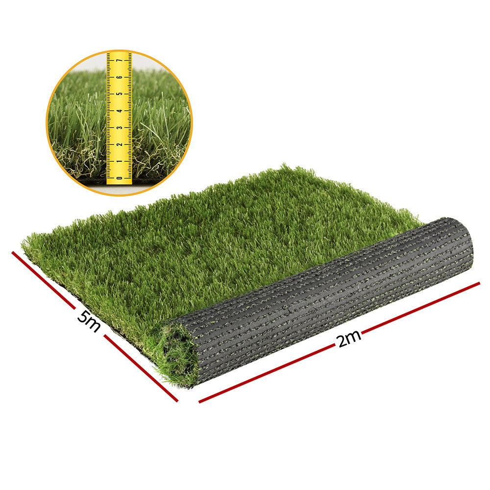 Artificial Grass: Prime Turf Artificial Grass 45mm 2mx5m Synthetic Fake Lawn Turf Plastic Plant 4-coloured