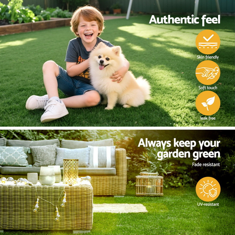 Artificial Grass: Prime Turf Artificial Grass Turf Rug Fake Grass 2 Rolls 15mm Height 50cm x 2m Indoor Outdoor Synthetic Grass Mat Carpet with Drainage Holes Plastic Plant