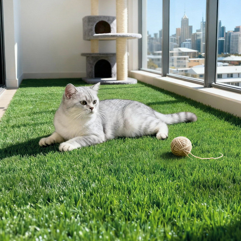 Artificial Grass: Prime Turf Artificial Grass Turf Rug Fake Grass 2 Rolls 15mm Height 50cm x 2m Indoor Outdoor Synthetic Grass Mat Carpet with Drainage Holes Plastic Plant