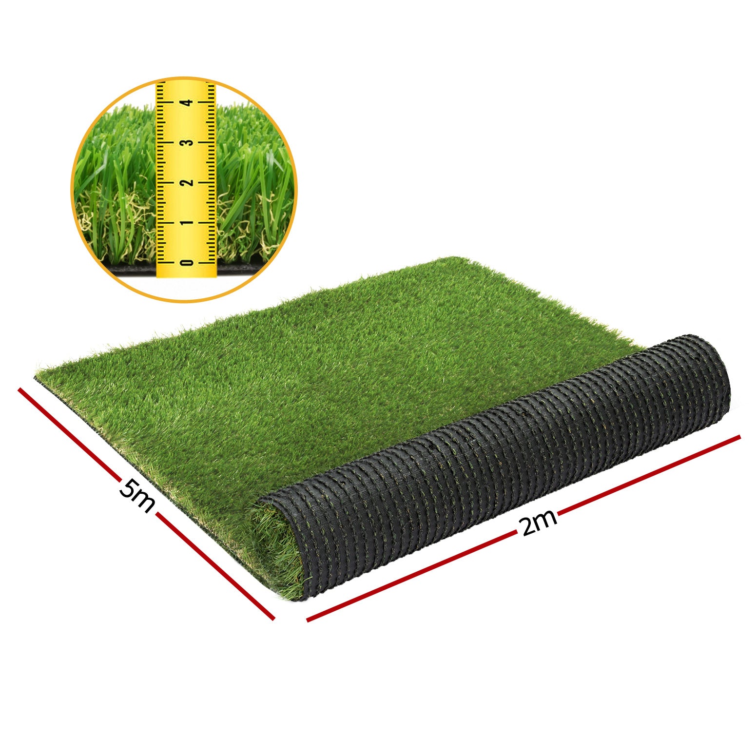 Artificial Grass: Prime Turf Artificial Grass 30mm 2mx5m 30SQM Synthetic Fake Lawn Turf Plastic Plant 4-coloured
