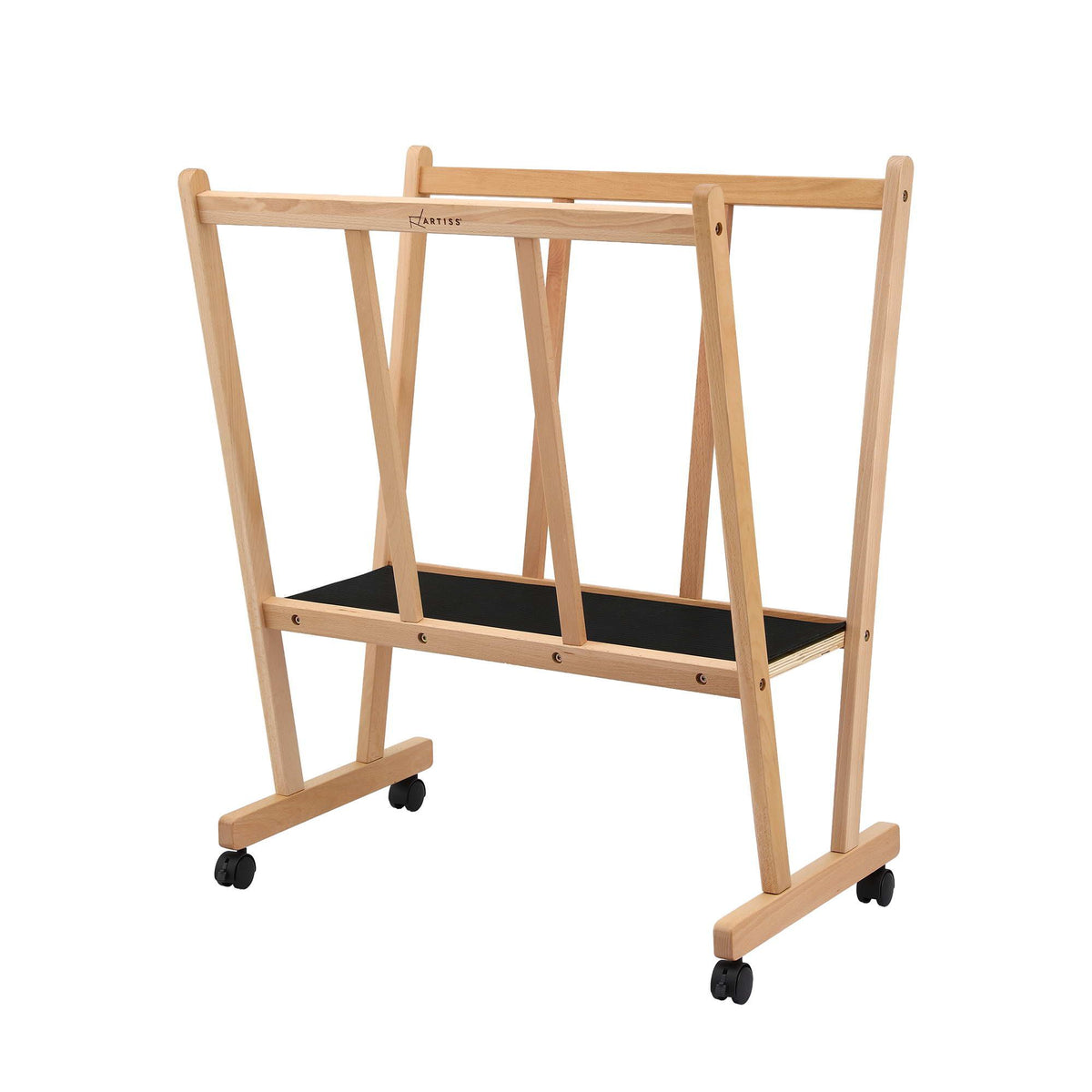 Artiss Art Display Wooden Print Rack with Castors-Canvas Drying & Storage Rack for Panels, Posters, Art Shows & Galleries
