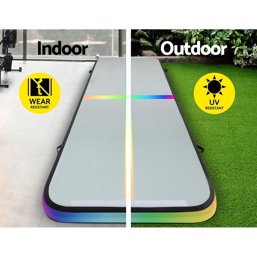 Gymnastics: Everfit 4M Air Track Gymnastics Tumbling Exercise Mat Inflatable Mats + Pump