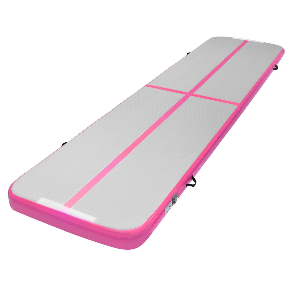 Gymnastics: Everfit 4M Air Track Gymnastics Tumbling Exercise Cheerleading Mat Inflatable Pink