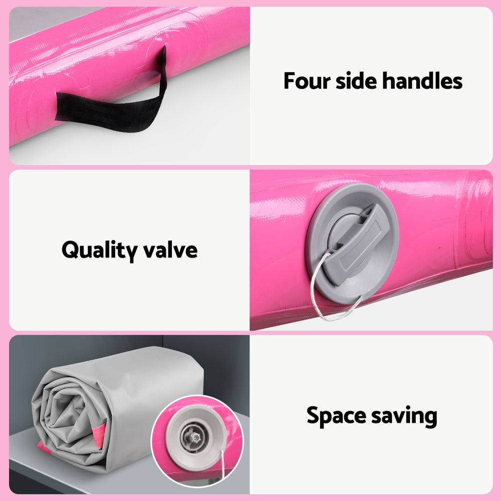 Gymnastics: Everfit 4X1M Airtrack Inflatable Air Track Tumbling Mat W/Pump Floor Gymnastics