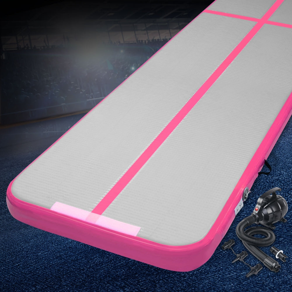 Gymnastics: Everfit 4X1M Airtrack Inflatable Air Track Tumbling Mat W/Pump Floor Gymnastics