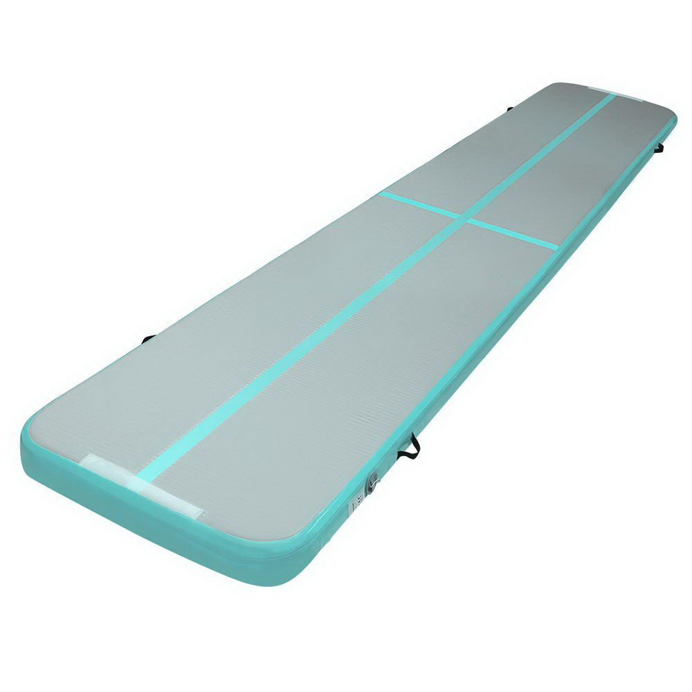 Gymnastics: Everfit GoFun 5X1M Inflatable Air Track Mat Tumbling Floor Home Gymnastics Green