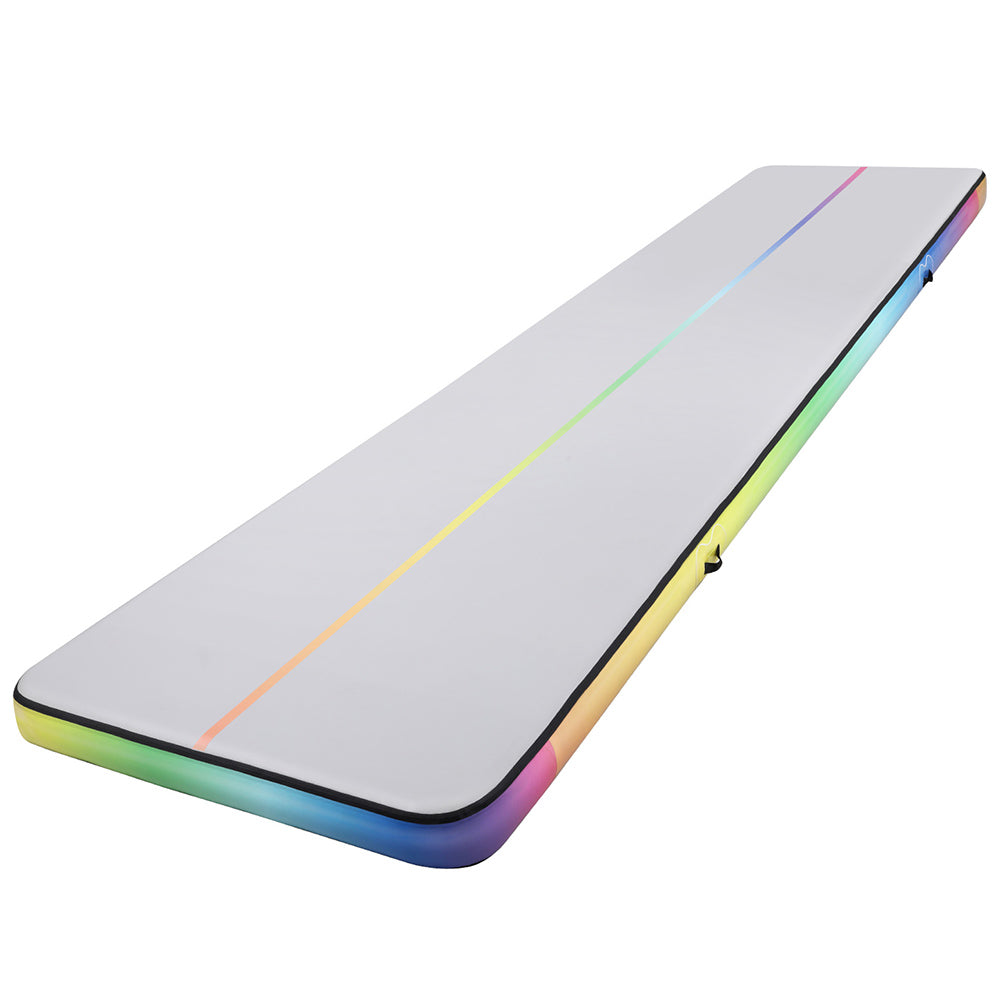 Gymnastics: Everfit 6M Air Track Mat Inflatable Gymnastics Tumbling Mat Colourful