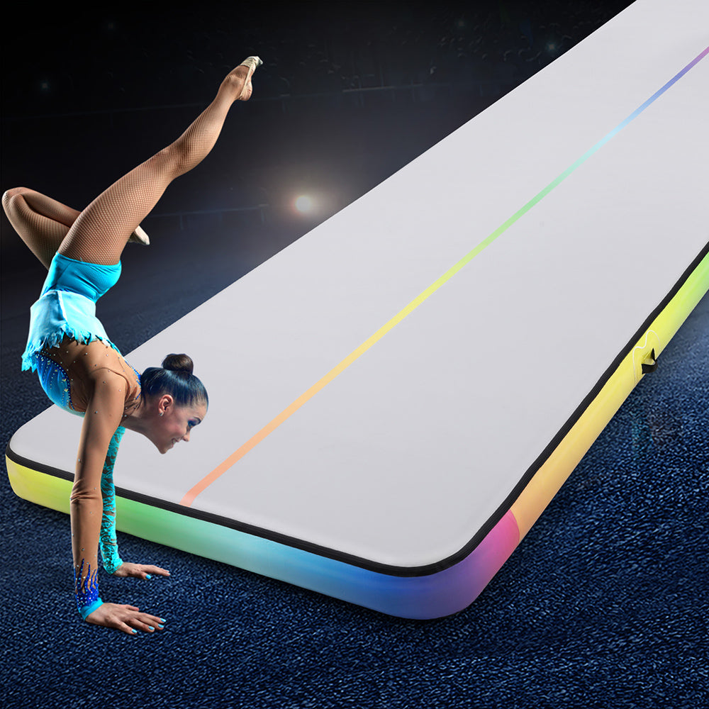 Gymnastics: Everfit 6M Air Track Mat Inflatable Gymnastics Tumbling Mat Colourful