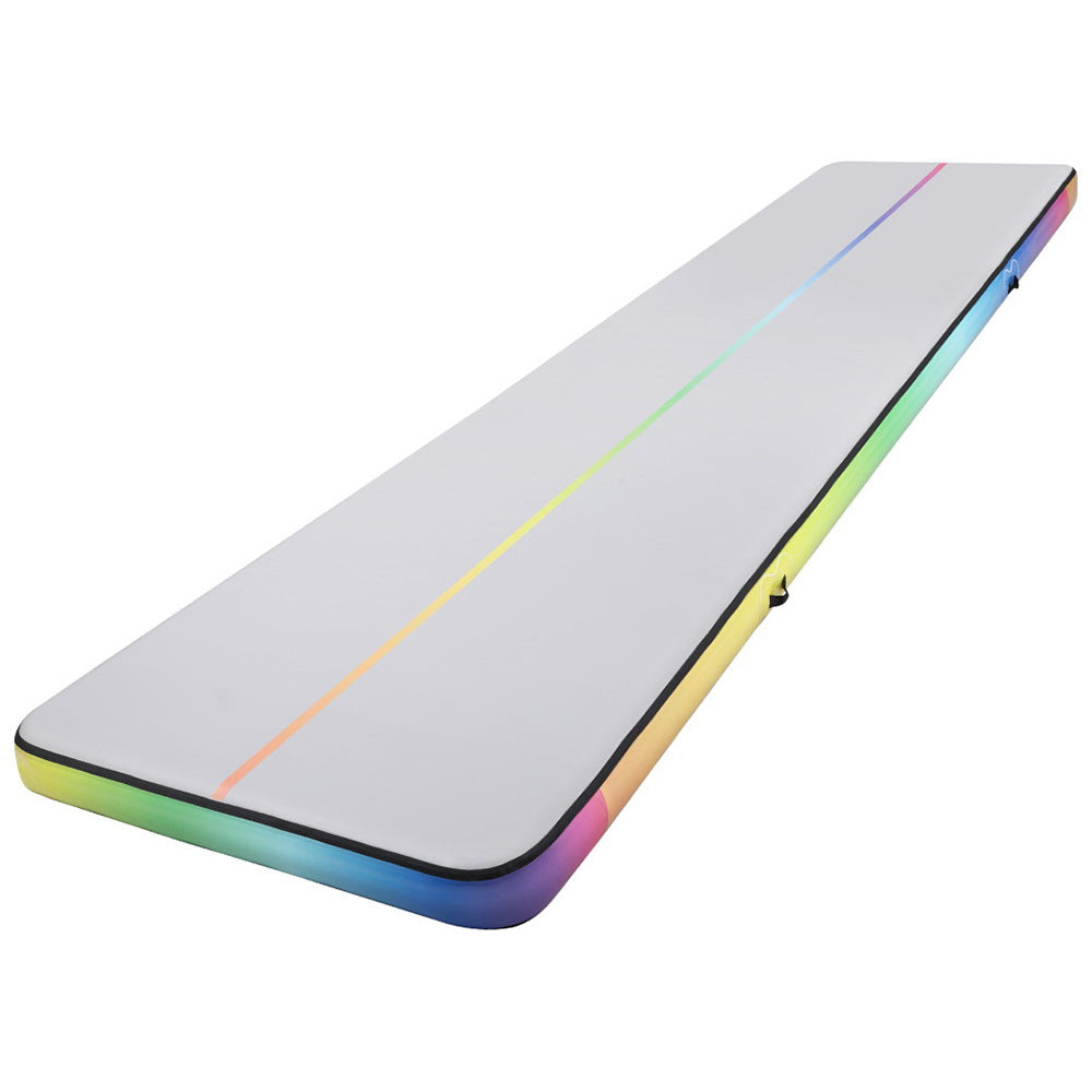Gymnastics: Everfit 6M Air Track Mat Inflatable Gymnastics Tumbling Mat W/ Pump Colourful