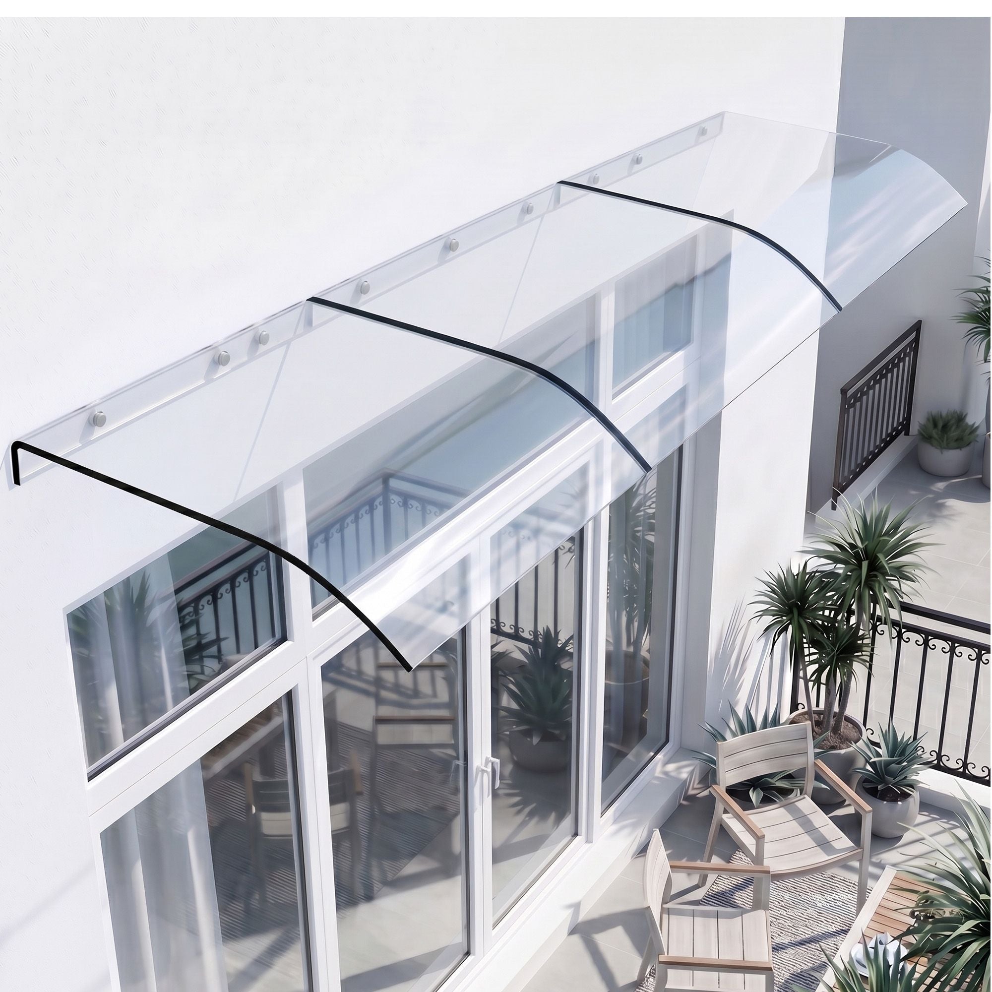 Instahut Window Door Awning 0.4mx3m Transparent