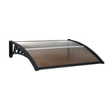 Awnings: Instahut Window Door Awning 0.8mx1m Brown