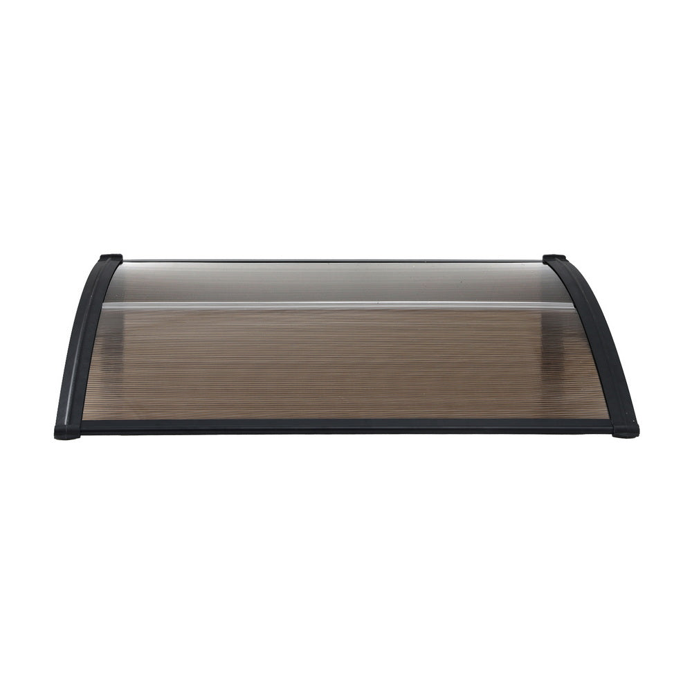 Awnings: Instahut Window Door Awning 0.8mx1m Brown