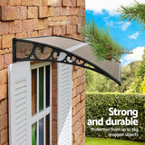 Awnings: Instahut Window Door Awning 0.8mx1m Brown
