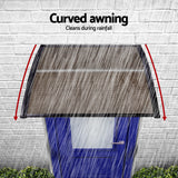 Awnings: Instahut Window Door Awning 0.8mx1m Brown