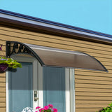 Awnings: Instahut Window Door Awning 0.8mx1m Brown