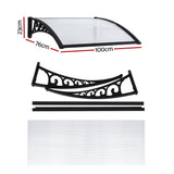 Awnings: Instahut Window Door Awning 0.8mx1m Transparent