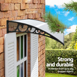 Awnings: Instahut Window Door Awning 0.8mx1m Transparent