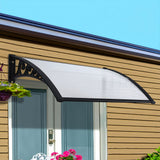 Awnings: Instahut Window Door Awning 0.8mx1m Transparent