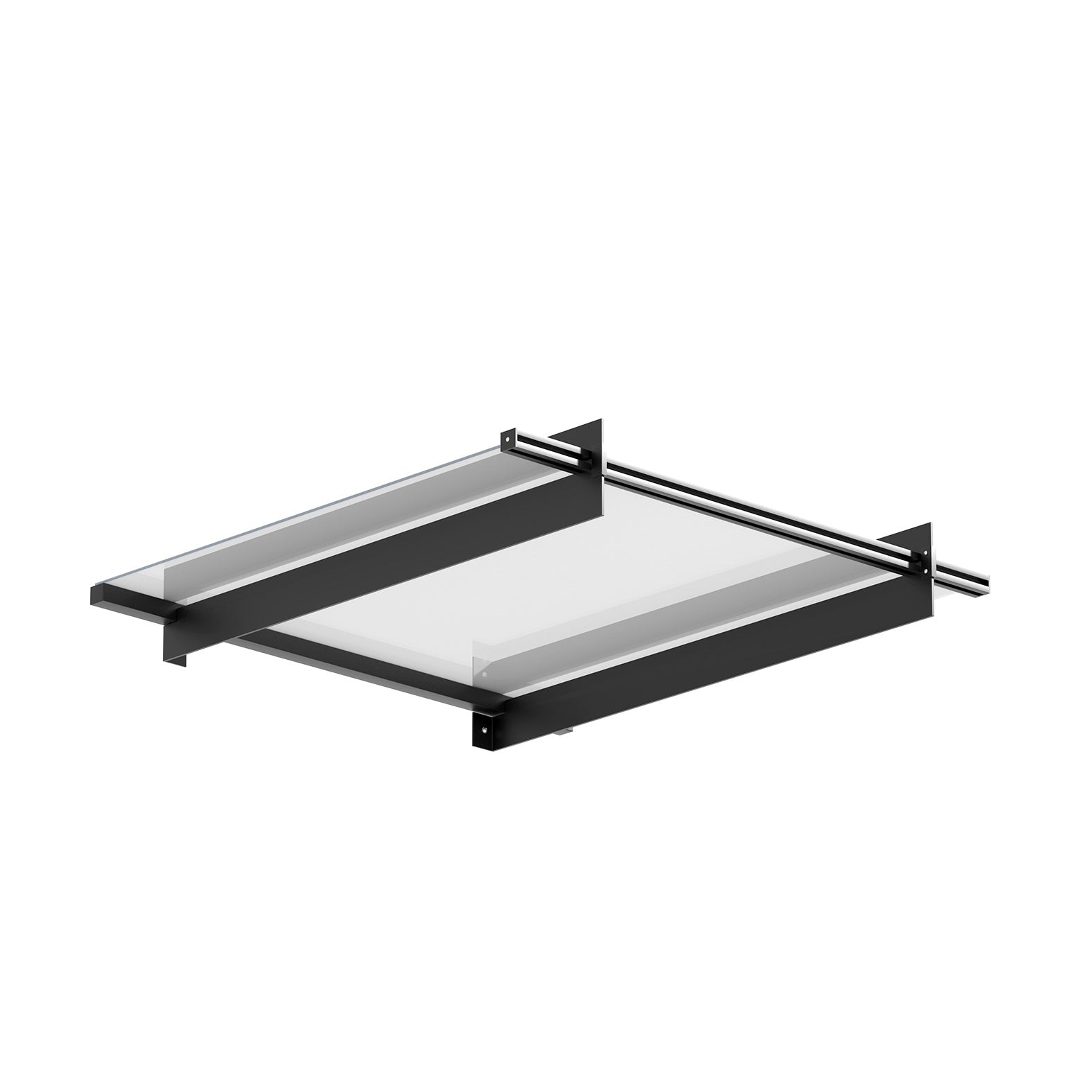 Awnings: Instahut Window Door Awning Canopy 1mx1m Flat Transparent Sheet Metal Frame