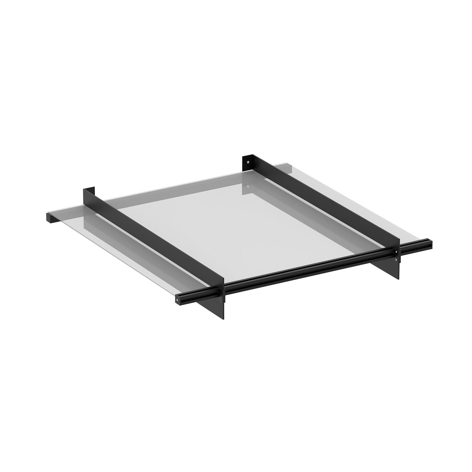 Awnings: Instahut Window Door Awning Canopy 1mx1m Flat Transparent Sheet Metal Frame