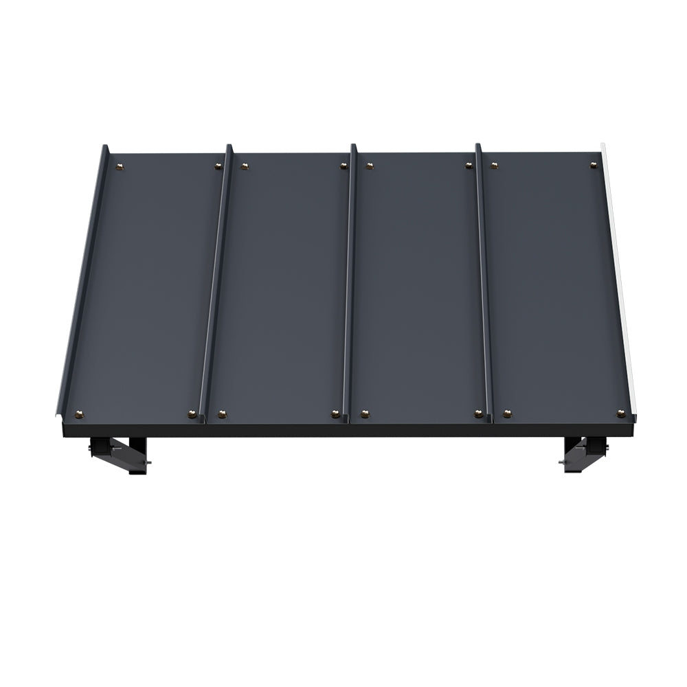 Awnings: Instahut Window Door Awning Canopy 1mx1.2m Black Metal Frame