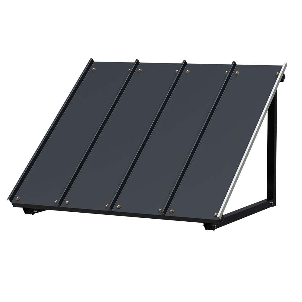 Awnings: Instahut Window Door Awning Canopy 1mx1.2m Black Metal Frame
