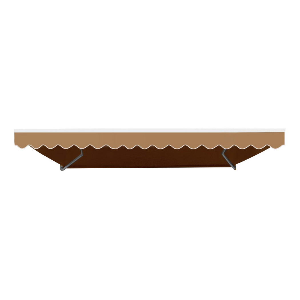 Awnings: Instahut Retractable Folding Arm Awning Manual Sunshade 2.5Mx2M Beige