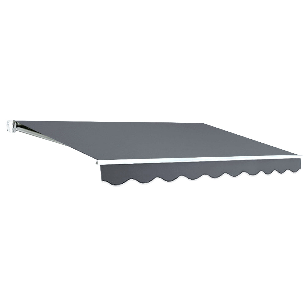 Awnings: Instahut Retractable Folding Arm Awning Manual Sunshade 3Mx2.5M Grey