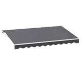 Awnings: Instahut Retractable Folding Arm Awning Manual Sunshade 4Mx2.5M Grey