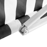 Awnings: Instahut Retractable Folding Arm Awning Manual Sunshade 4Mx3M Grey White