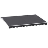 Awnings: Instahut Retractable Folding Arm Awning Manual Sunshade 4.5Mx3M Grey