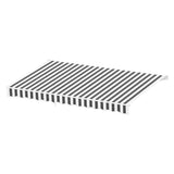 Awnings: Instahut Retractable Folding Arm Awning Manual Sunshade 5Mx3M Grey White