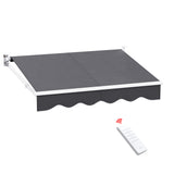 Awnings: Instahut Retractable Folding Arm Awning Motorised Sunshade 2Mx1.5M Grey